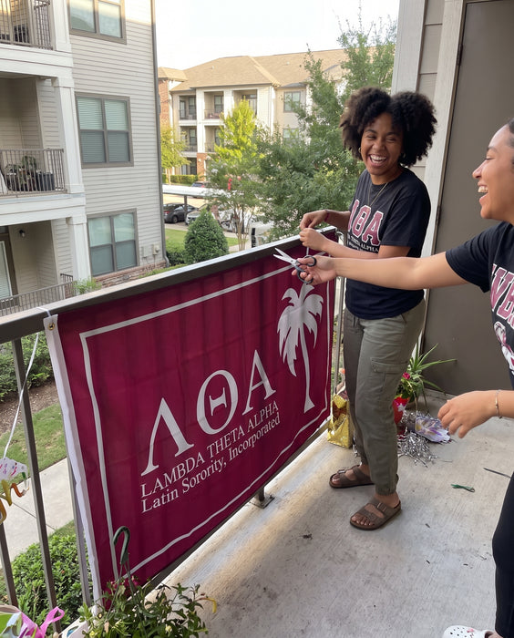 Lambda Theta Alpha Flags and Banners — lifestyle scene