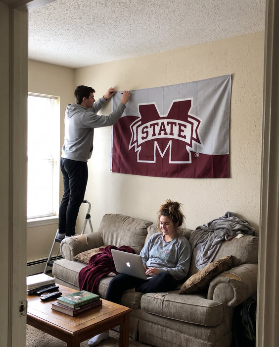 Mississippi State University Flags and Banners — lifestyle scene