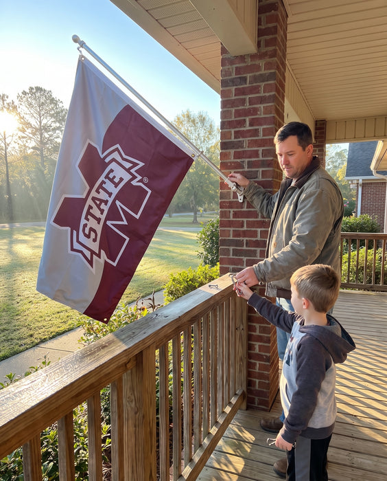 Mississippi State University Flags and Banners — lifestyle scene