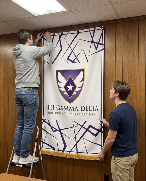 Phi Gamma Delta Flags and Banners — lifestyle scene