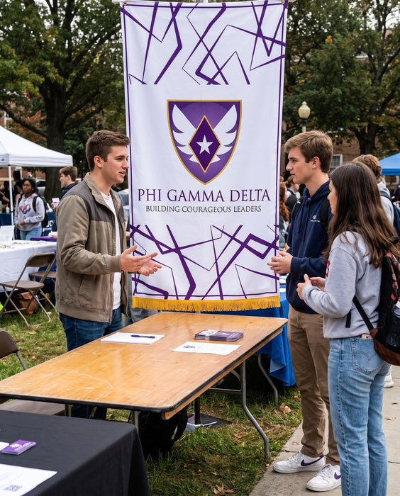 Phi Gamma Delta Flags and Banners — lifestyle scene