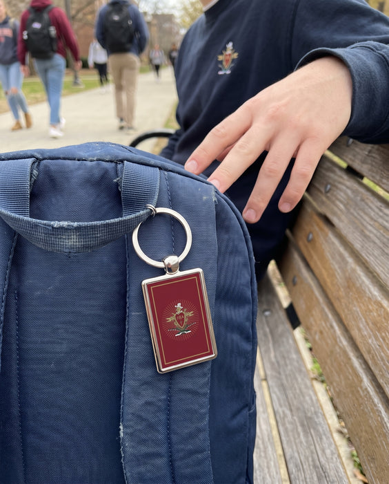 Pi Kappa Alpha Keychain Rectangular — lifestyle scene