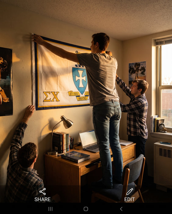 Sigma Chi Flags and Banners — lifestyle scene