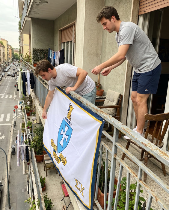 Sigma Chi Flags and Banners — lifestyle scene