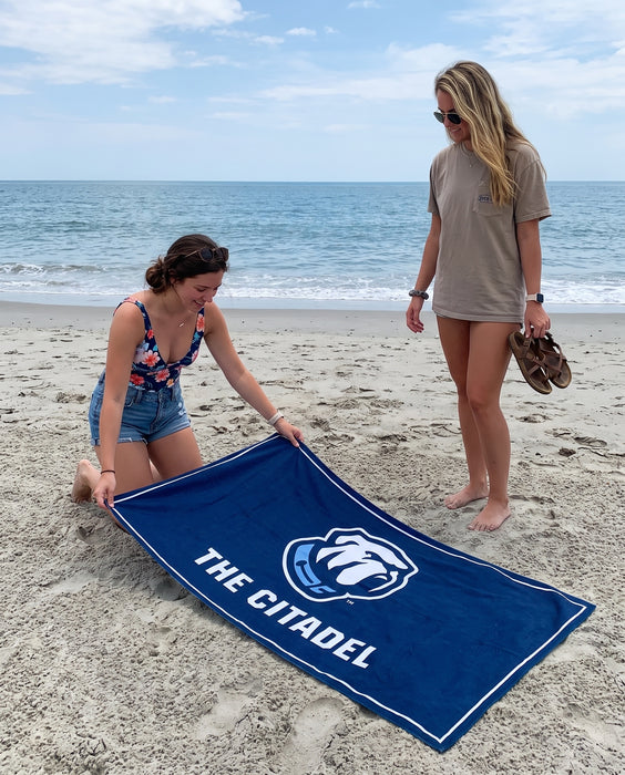 The Citadel Beach & Bath Towel Rectangle 30″ × 60″ — lifestyle scene