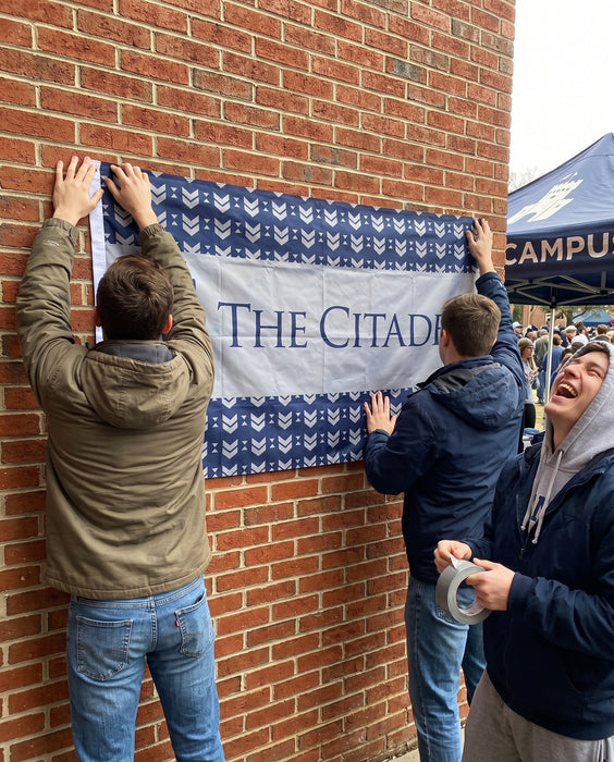 The Citadel Flags and Banners — lifestyle scene