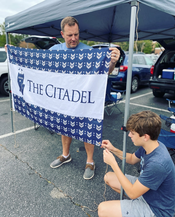 The Citadel Flags and Banners — lifestyle scene