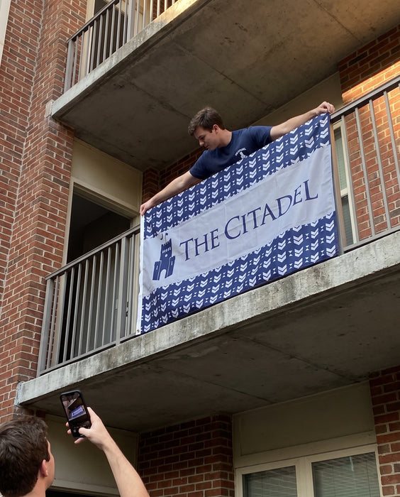 The Citadel Flags and Banners — lifestyle scene