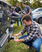 The Citadel Trailer Hitch Cover — lifestyle scene