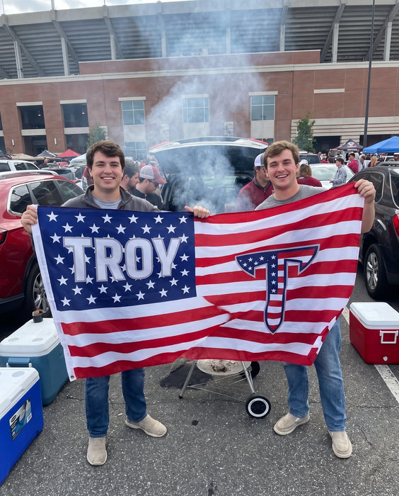 Troy University Flags and Banners — lifestyle scene