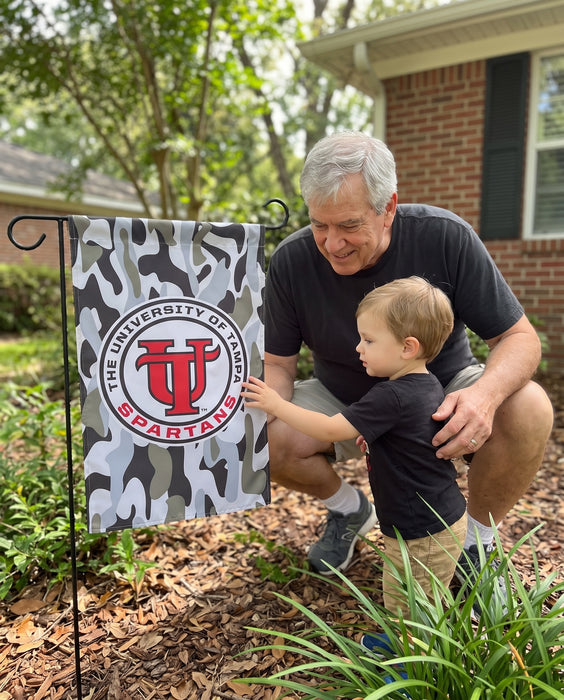 University of Tampa Garden Flags — lifestyle scene