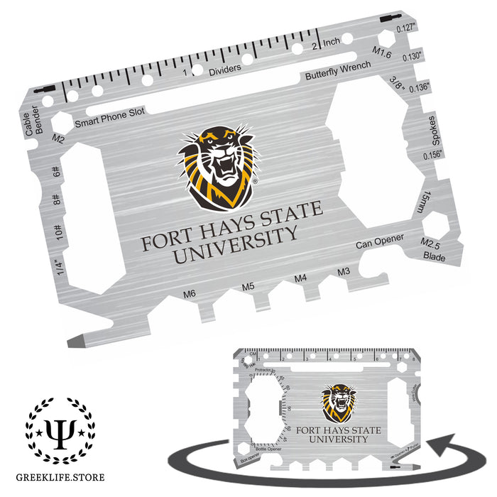 Fort Hays State University 46-in-1 Pocket Multi-Tool Card