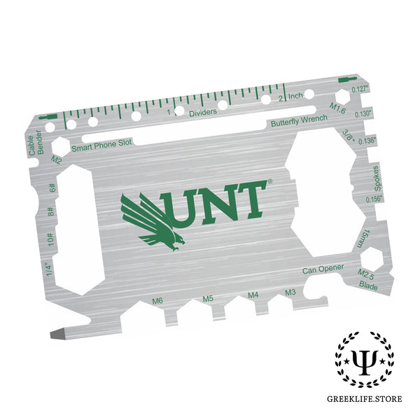 University of North Texas 46-in-1 Pocket Multi-Tool Card — GreekLife.Store