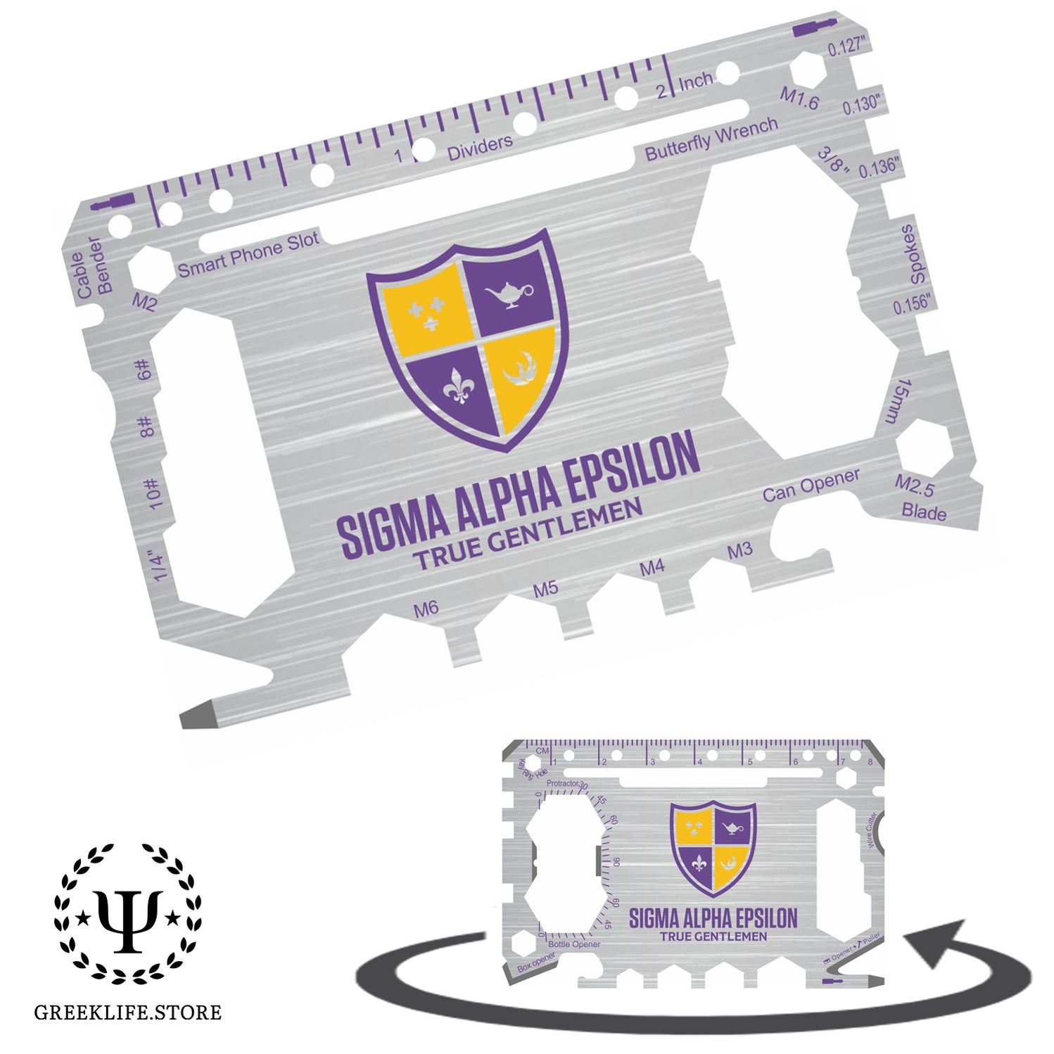 Sigma Alpha Epsilon 46-in-1 Pocket Multi-Tool Card — GreekLife.Store