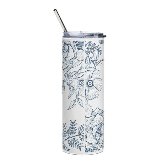 Zeta Tau Alpha Stainless Steel Skinny Tumbler 20 OZ Overall Print