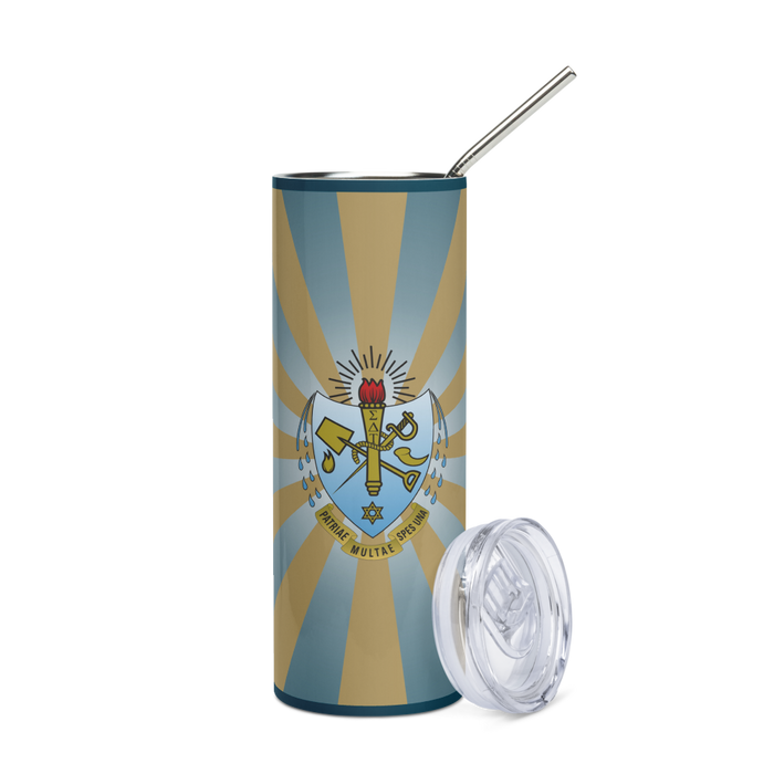Sigma Delta Tau Stainless Steel Skinny Tumbler 20 OZ Overall Print