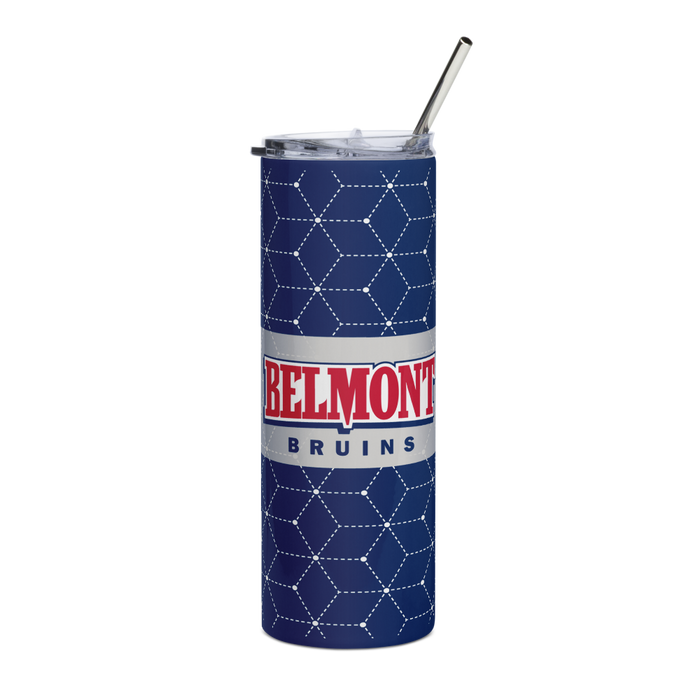 Belmont University Stainless Steel Skinny Tumbler 20 OZ Overall Print