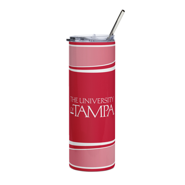 University of Tampa Stainless Steel Skinny Tumbler 20 OZ Overall Print