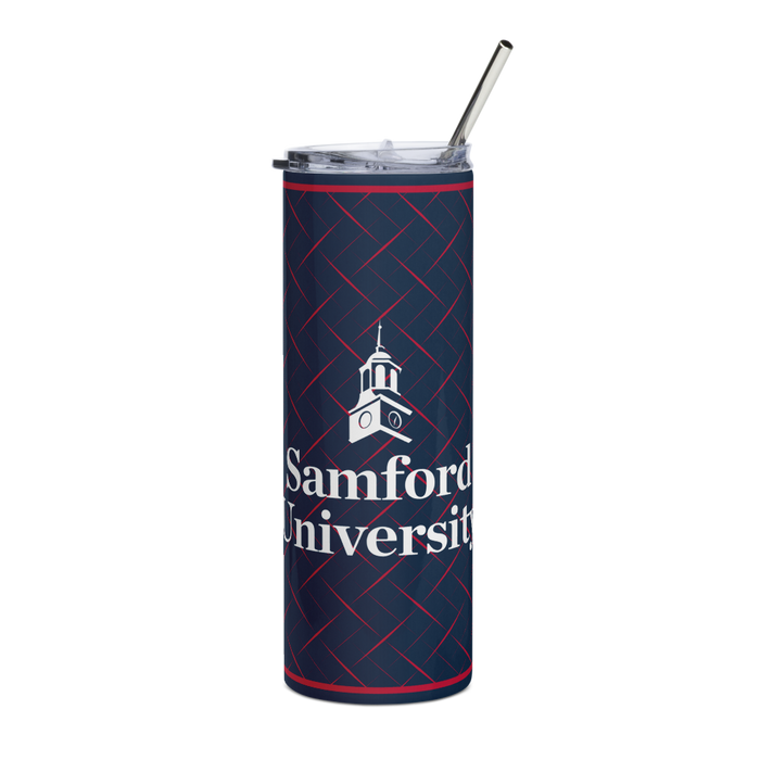 Samford University Stainless Steel Skinny Tumbler 20 OZ Overall Print