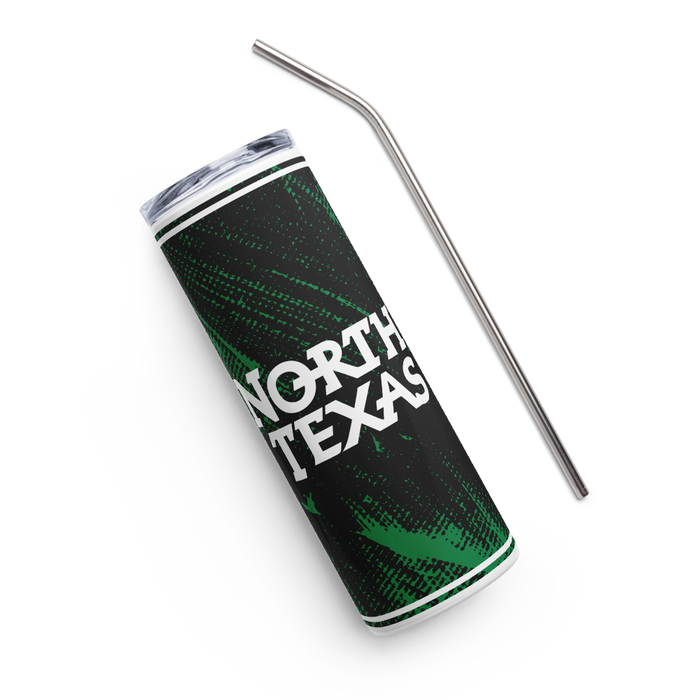 University of North Texas Stainless Steel Skinny Tumbler 20 OZ Overall Print