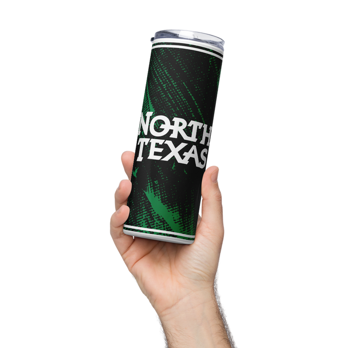 University of North Texas Stainless Steel Skinny Tumbler 20 OZ Overall Print