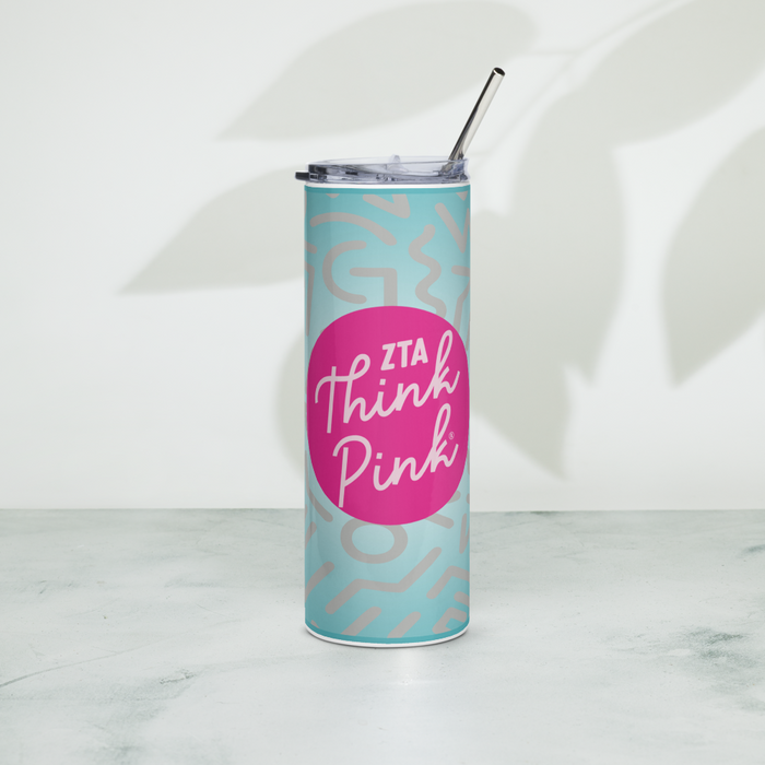 Zeta Tau Alpha Stainless Steel Skinny Tumbler 20 OZ Overall Print