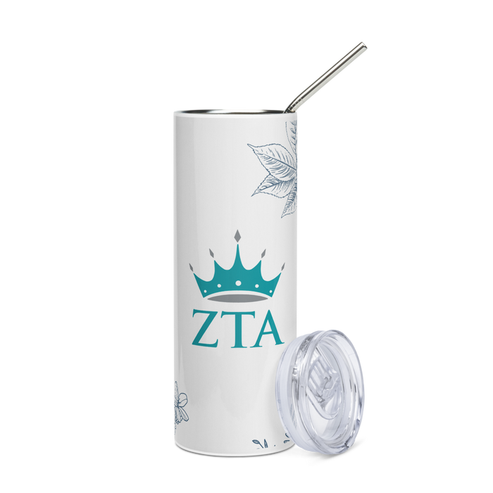 Zeta Tau Alpha Stainless Steel Skinny Tumbler 20 OZ Overall Print