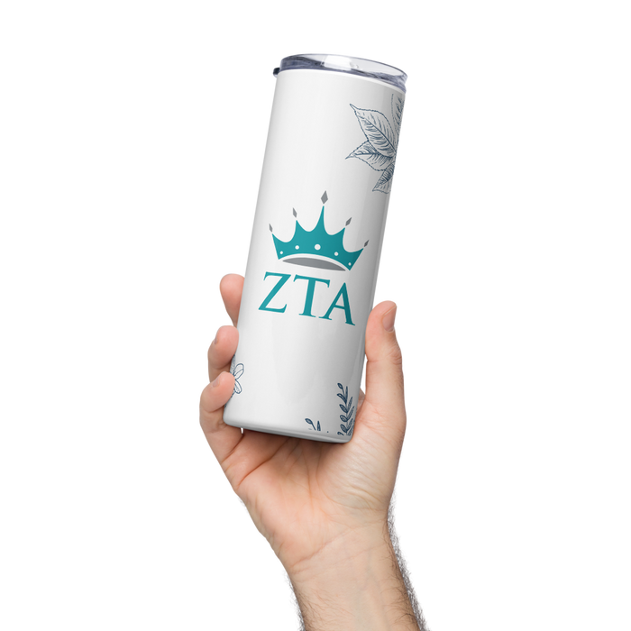 Zeta Tau Alpha Stainless Steel Skinny Tumbler 20 OZ Overall Print