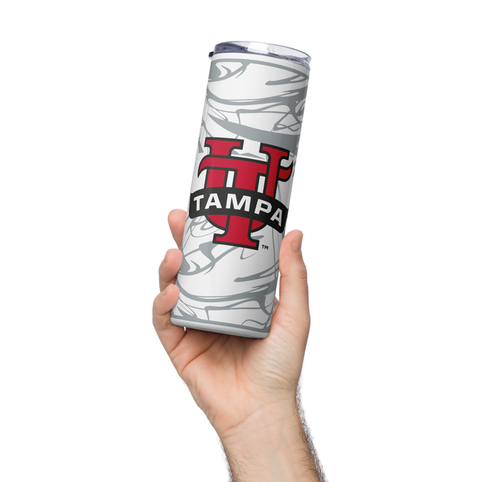 University of Tampa Stainless Steel Skinny Tumbler 20 OZ Overall Print