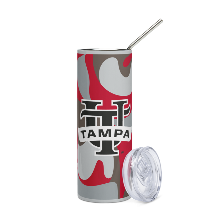 University of Tampa Stainless Steel Skinny Tumbler 20 OZ Overall Print