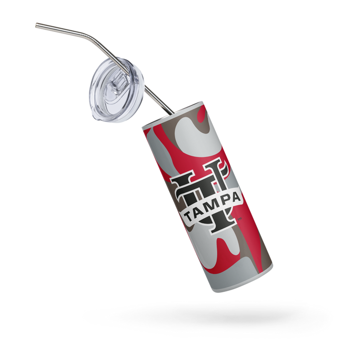 University of Tampa Stainless Steel Skinny Tumbler 20 OZ Overall Print