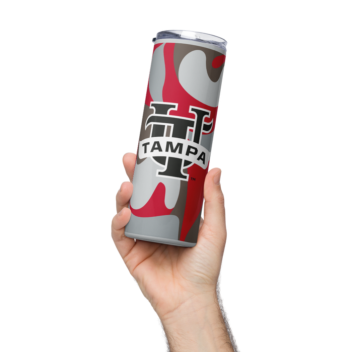 University of Tampa Stainless Steel Skinny Tumbler 20 OZ Overall Print