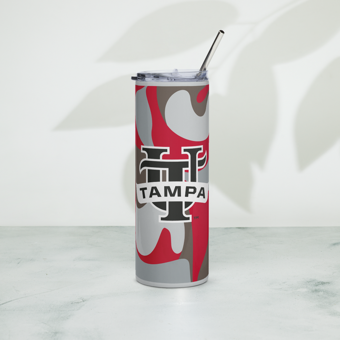 University of Tampa Stainless Steel Skinny Tumbler 20 OZ Overall Print