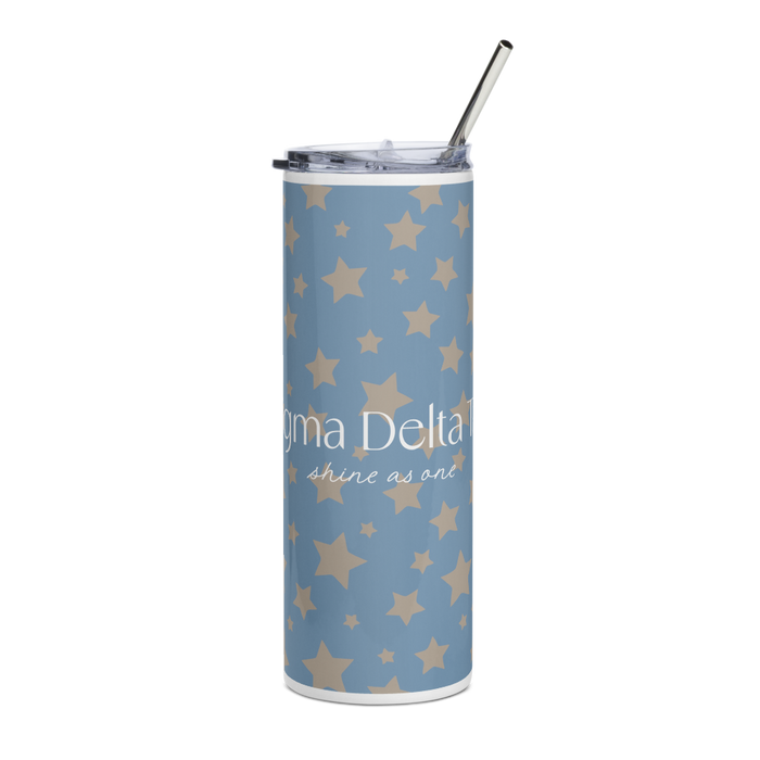 Sigma Delta Tau Stainless Steel Skinny Tumbler 20 OZ Overall Print