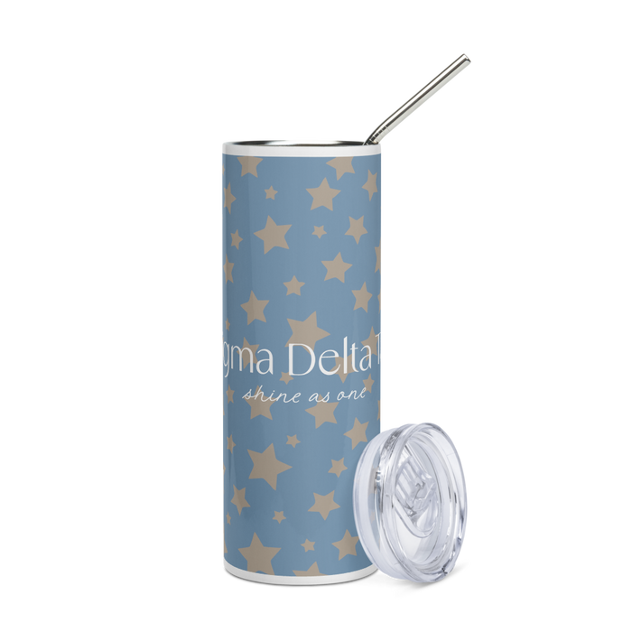 Sigma Delta Tau Stainless Steel Skinny Tumbler 20 OZ Overall Print