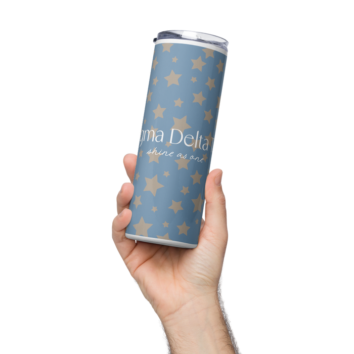 Sigma Delta Tau Stainless Steel Skinny Tumbler 20 OZ Overall Print