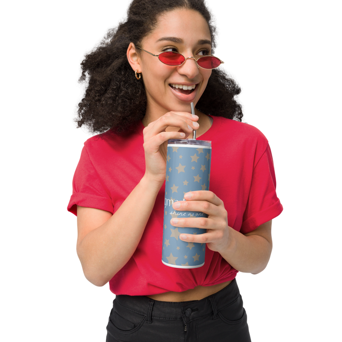 Sigma Delta Tau Stainless Steel Skinny Tumbler 20 OZ Overall Print