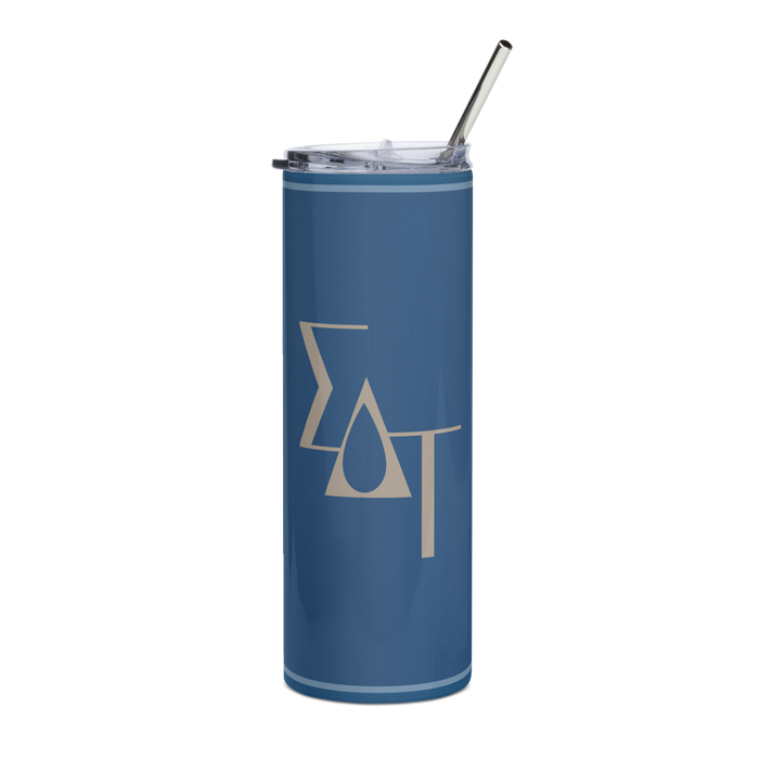 Sigma Delta Tau Stainless Steel Skinny Tumbler 20 OZ Overall Print