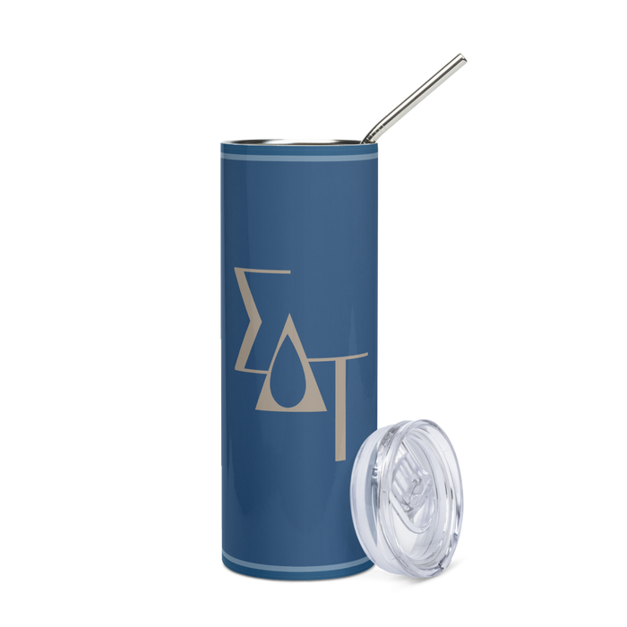 Sigma Delta Tau Stainless Steel Skinny Tumbler 20 OZ Overall Print