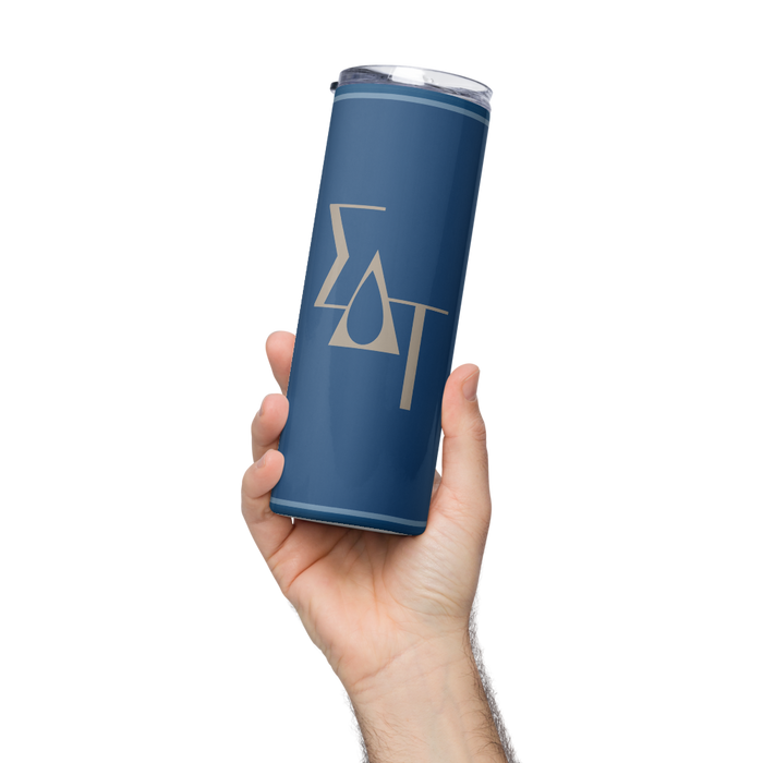 Sigma Delta Tau Stainless Steel Skinny Tumbler 20 OZ Overall Print