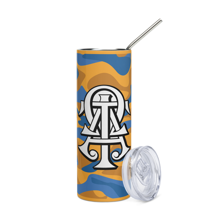 Alpha Tau Omega Stainless Steel Skinny Tumbler 20 OZ Overall Print