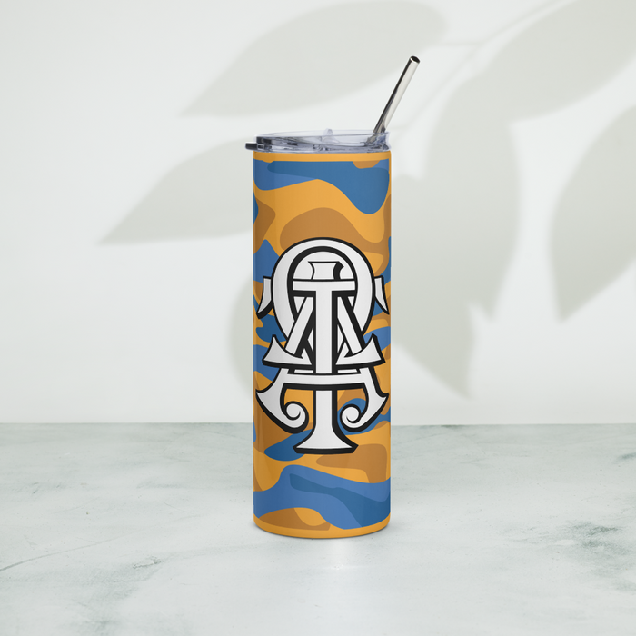 Alpha Tau Omega Stainless Steel Skinny Tumbler 20 OZ Overall Print