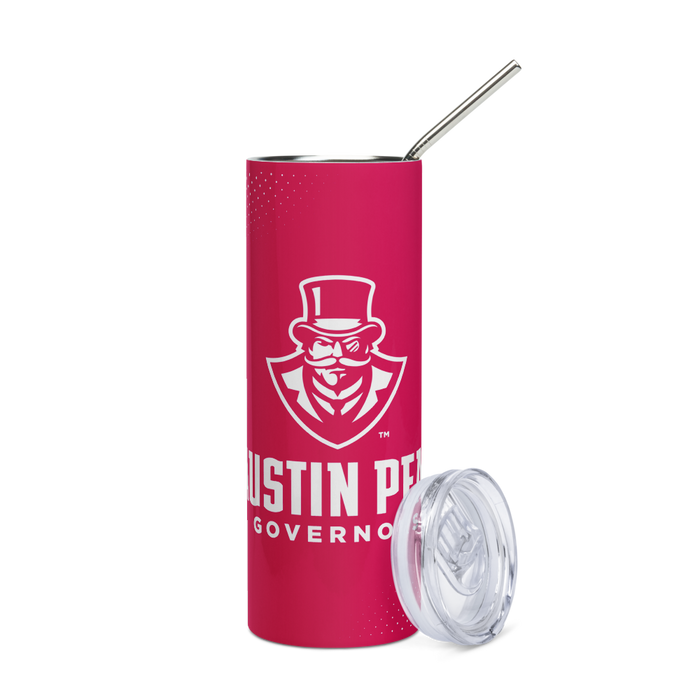 Austin Peay State University Stainless Steel Skinny Tumbler 20 OZ Overall Print