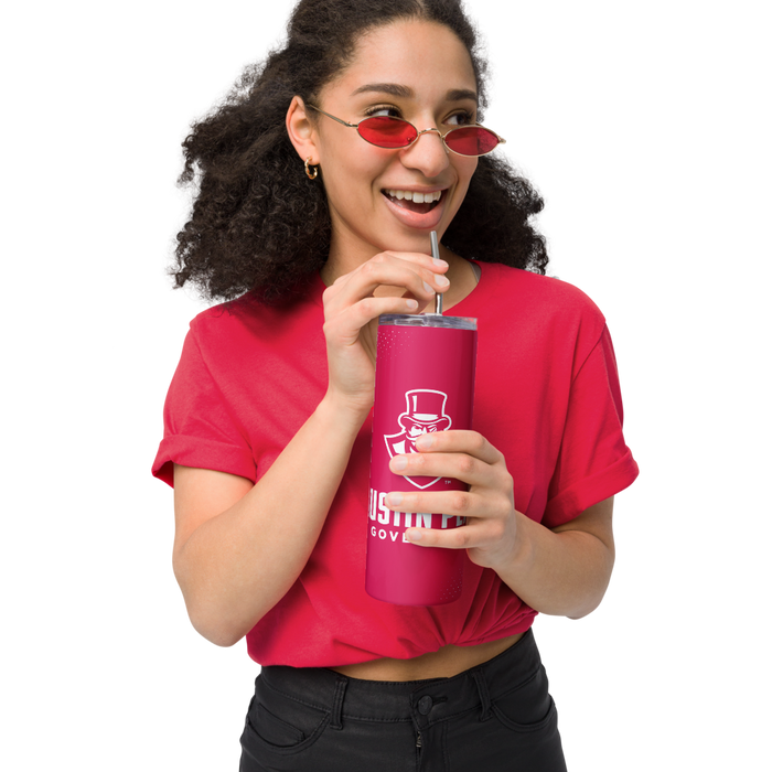 Austin Peay State University Stainless Steel Skinny Tumbler 20 OZ Overall Print