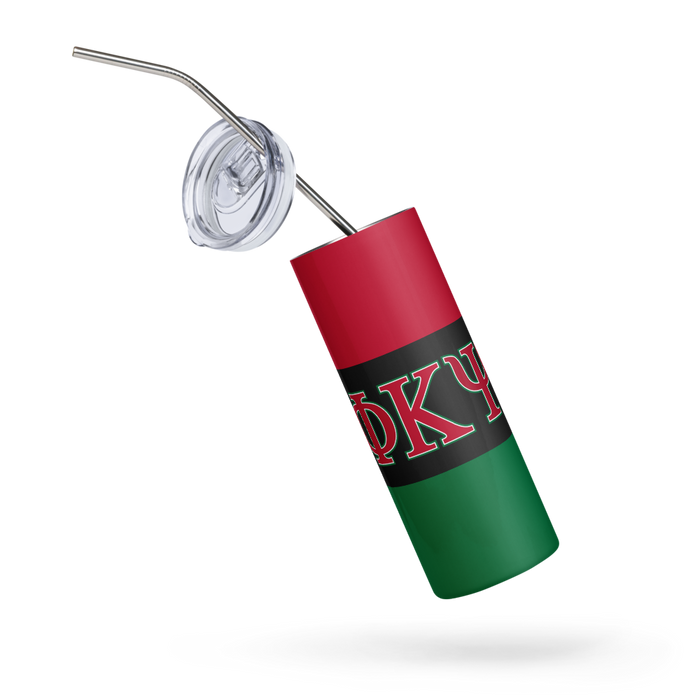 Phi Kappa Psi Stainless Steel Skinny Tumbler 20 OZ Overall Print