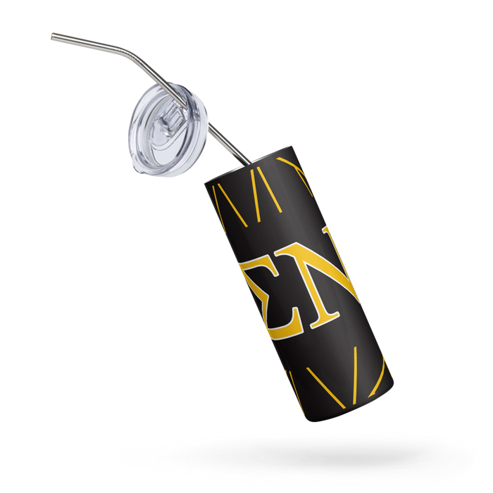 Sigma Nu Stainless Steel Skinny Tumbler 20 OZ Overall Print