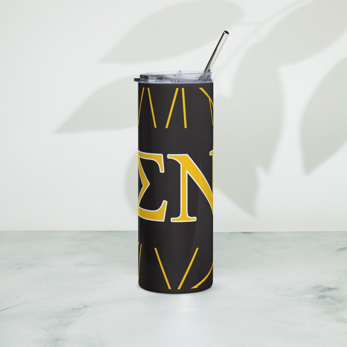 Sigma Nu Stainless Steel Skinny Tumbler 20 OZ Overall Print