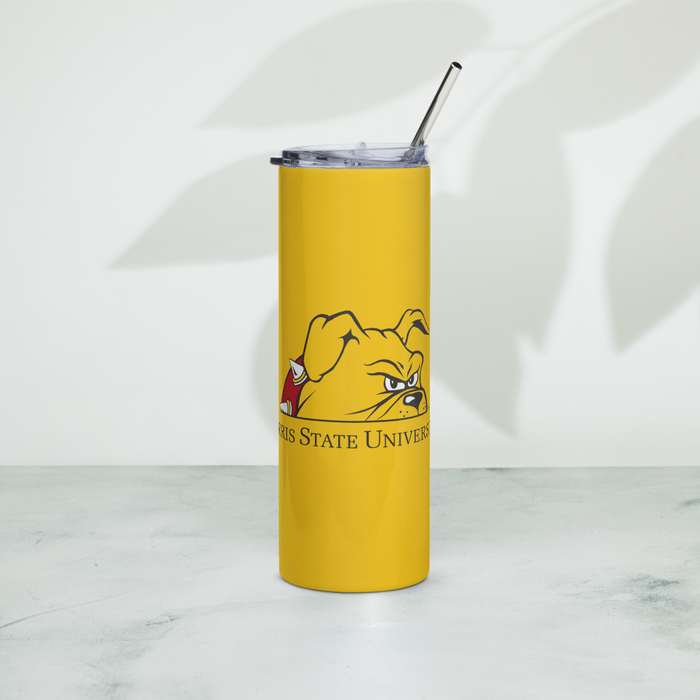 Ferris State University Stainless Steel Skinny Tumbler 20 OZ Overall Print