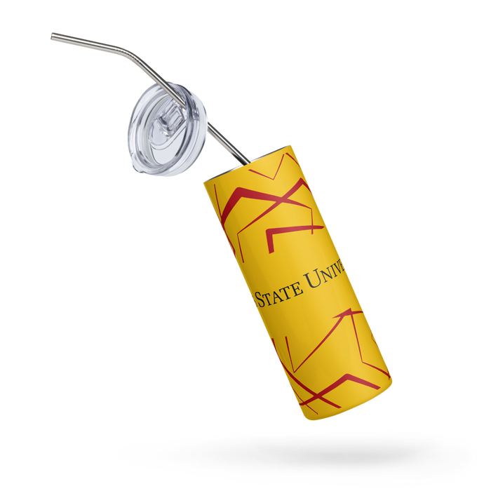 Ferris State University Stainless Steel Skinny Tumbler 20 OZ Overall Print