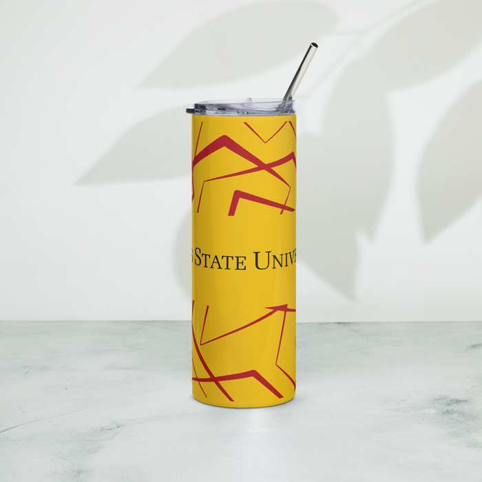 Ferris State University Stainless Steel Skinny Tumbler 20 OZ Overall Print